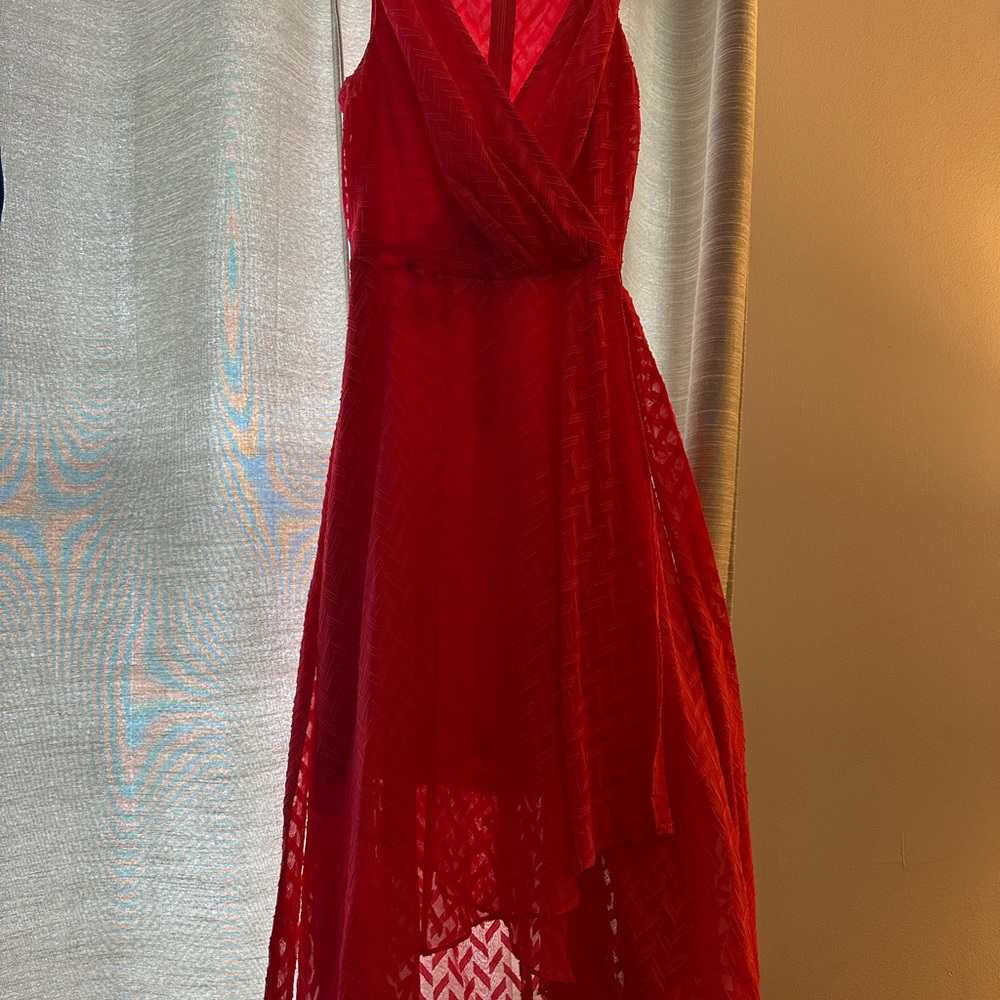 Tommy Hilfiger Vibrant coral High Low Dress